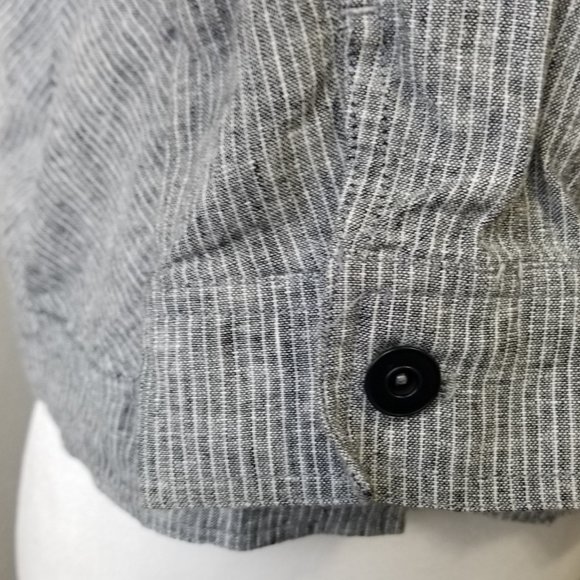 1. State Boardwalk Stripe Crop Trucker Jacket - Picture 7 of 12